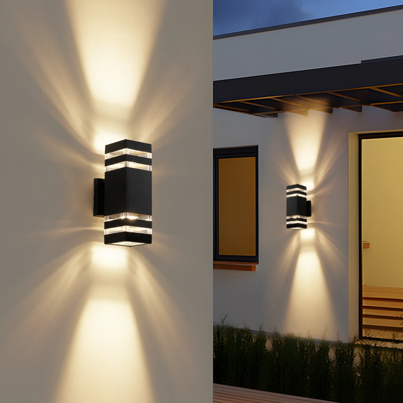 Outdoor Wall Light Aluminium Glass Modern | Weatherproof, E27