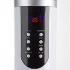Outdoor misting fan portable evaporative cooler pedestal oscillating white LED display