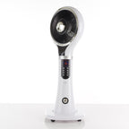 Outdoor misting fan portable evaporative cooler pedestal oscillating white LED display