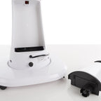 Outdoor misting fan portable evaporative cooler pedestal oscillating white LED display