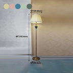 Floor lamp with fabric dome shade and metal base, available in multi colour options for bedroom