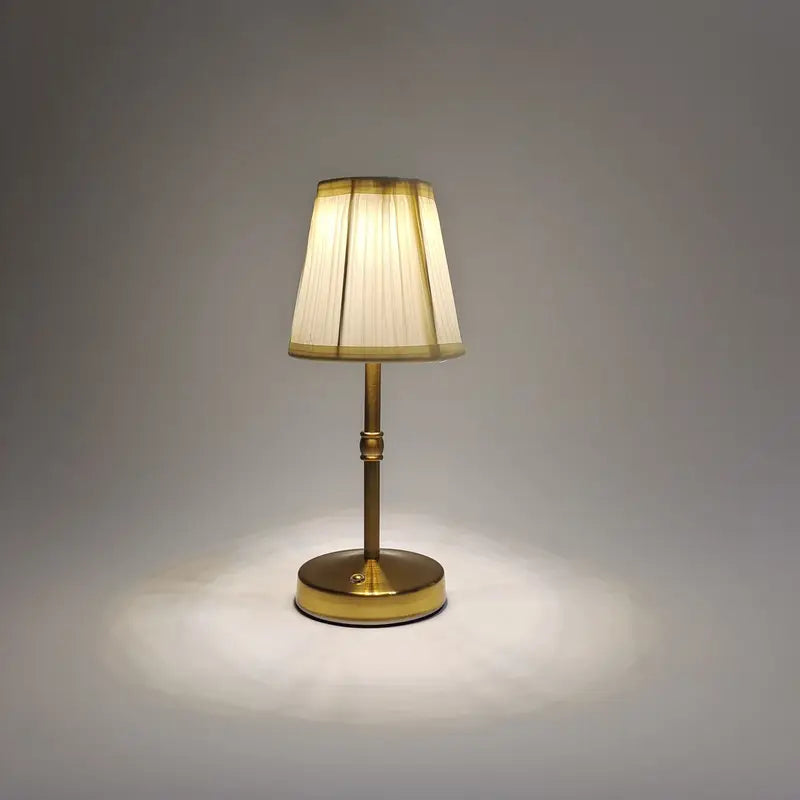 Cordless Antique Brass LED Table Lamp - Warm Light - Classic Style