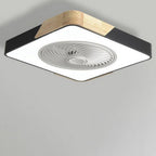 DC ceiling fan with LED light bladeless flush mount remote control round square