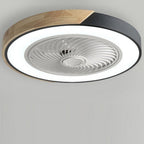 DC ceiling fan with LED light bladeless flush mount remote control round square