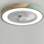 DC ceiling fan with LED light bladeless flush mount remote control round square