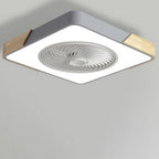 DC ceiling fan with LED light bladeless flush mount remote control round square
