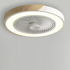 DC ceiling fan with LED light bladeless flush mount remote control round square