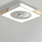 DC ceiling fan with LED light bladeless flush mount remote control round square