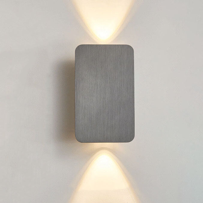 Wall sconce LED rectangular Nordic minimalist aluminum frosted glass 2-light indoor