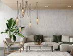 Art Deco Pendant Lamp | Alabaster Shade, Gold Chain, Dimmable