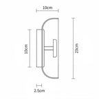Round wall sconce with brass and glass shade, minimalist LED 1-light indoor fixture