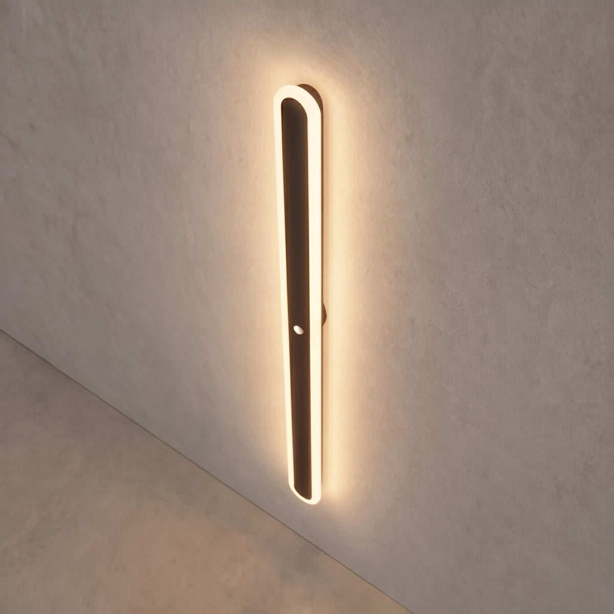 Linear outdoor wall light IP65 dimmable LED minimalist black metal