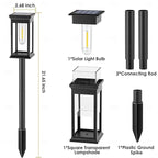 Solar garden lights waterproof pathway stake lights warm white outdoor