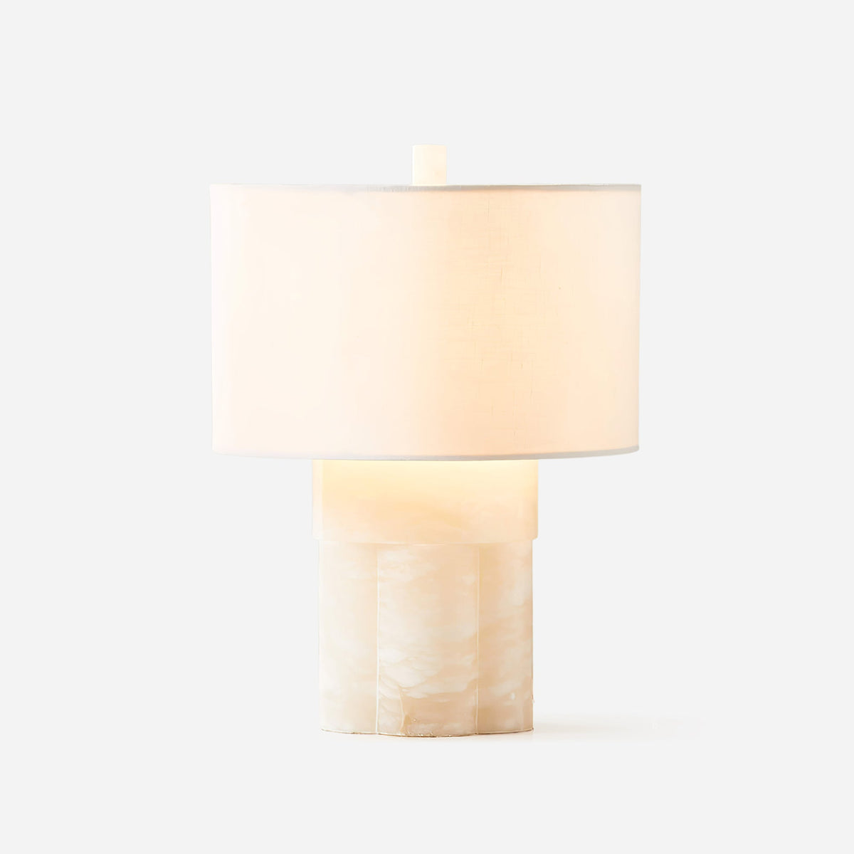 Alabaster Table Lamp | White, E27 Bulb, Indoor LED Lamp