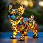 Table lamp stained glass style animal night light, USB powered
