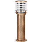 Solar garden lights modern aluminium bollard, IP65 waterproof LED path light in black and bronze