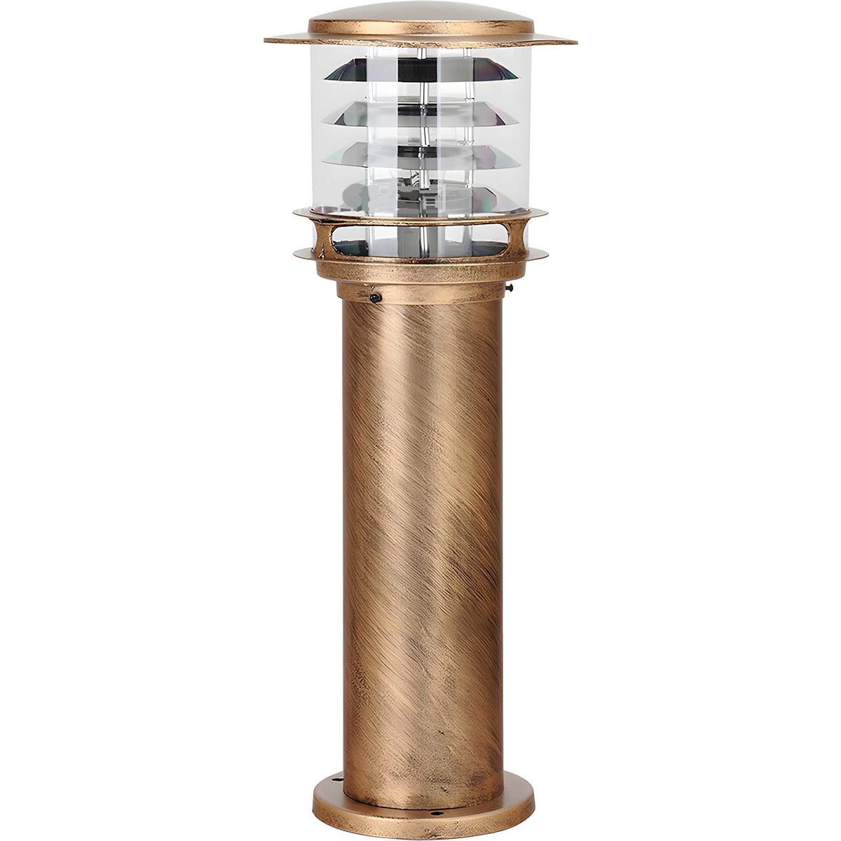 Solar garden lights modern aluminium bollard, IP65 waterproof LED path light in black and bronze