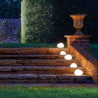 Solar garden lights frosted glass pebble path light warm white LED IP65 outdoor