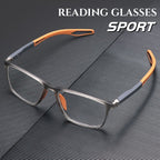 Progressive glasses sport anti-blue light ultra-light titanium frame rectangular