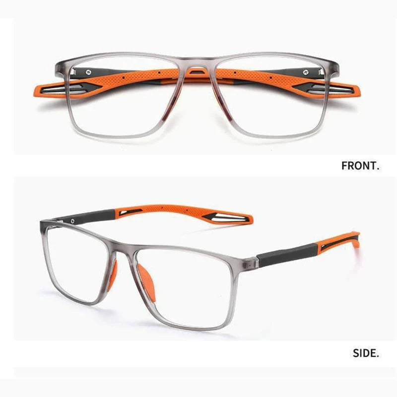 Progressive glasses sport anti-blue light ultra-light titanium frame rectangular