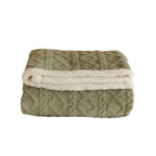 Winter blanket reversible lambs wool microfleece throw, machine washable