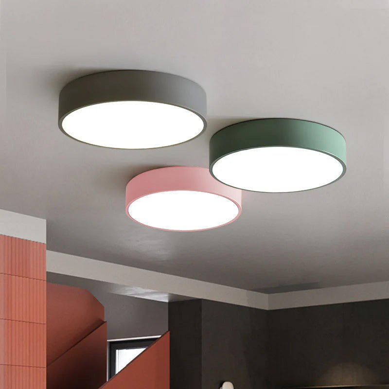 LED Ceiling Light Round Flush Mount | Iron &, Multi-Size | Galia