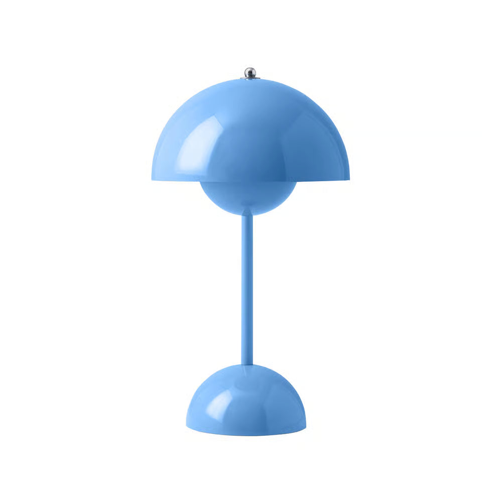 Cordless table lamp with modern dome design, rechargeable LED and touch control