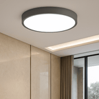 LED ceiling light modern round metal design, even illumination, multiple colors