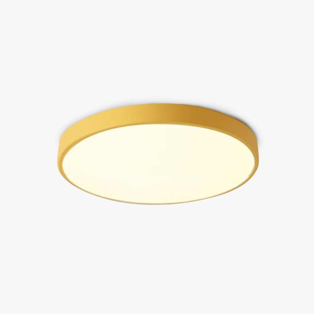 LED ceiling light modern round metal design, even illumination, multiple colors