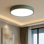 LED ceiling light modern round metal design, even illumination, multiple colors
