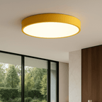 LED ceiling light modern round metal design, even illumination, multiple colors