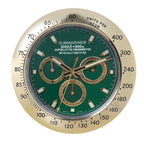 Silent wall clock stainless steel, battery operated with luminous dial