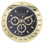 Silent wall clock stainless steel, battery operated with luminous dial