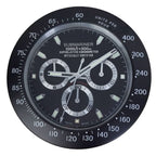Silent wall clock stainless steel, battery operated with luminous dial