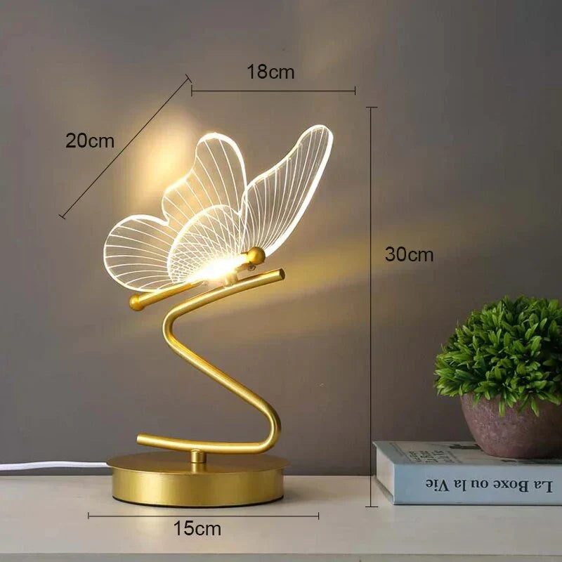LED Table Lamp | Butterfly Design, Energy-Efficient, Compact