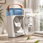 Outdoor misting fan USB personal air cooler humidifier 600ml bladeless