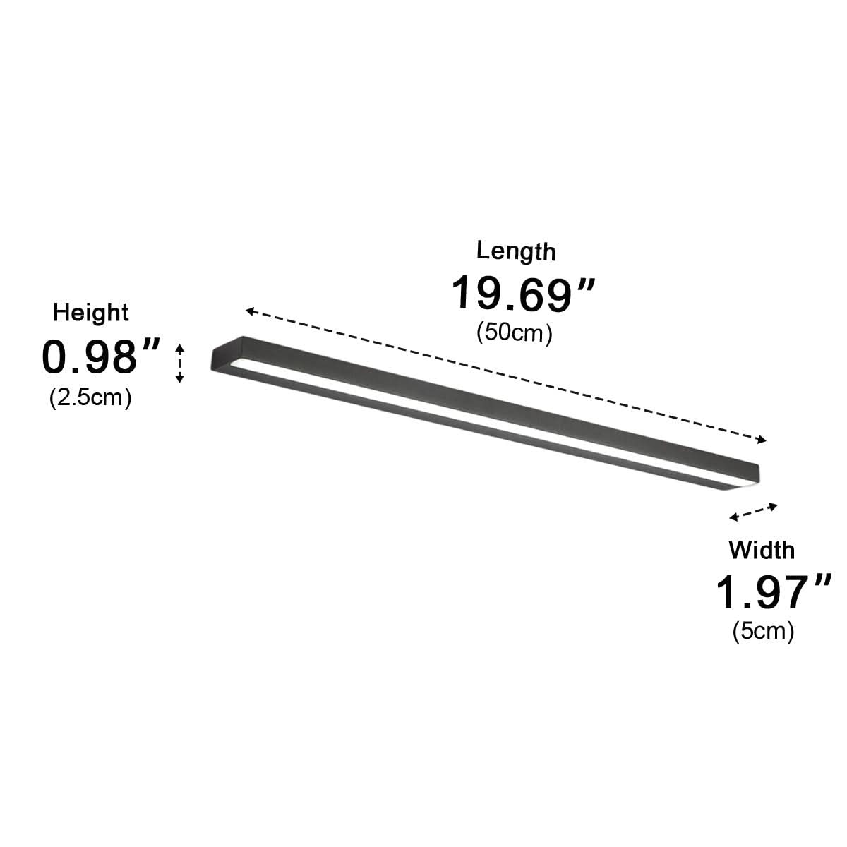 LED Vanity Light Bar | Linear Mirror Wall Sconce, Warm & Cool