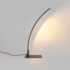 Arc LED dimmable table lamp in black or white, modern minimalist design, 3000K–6000K