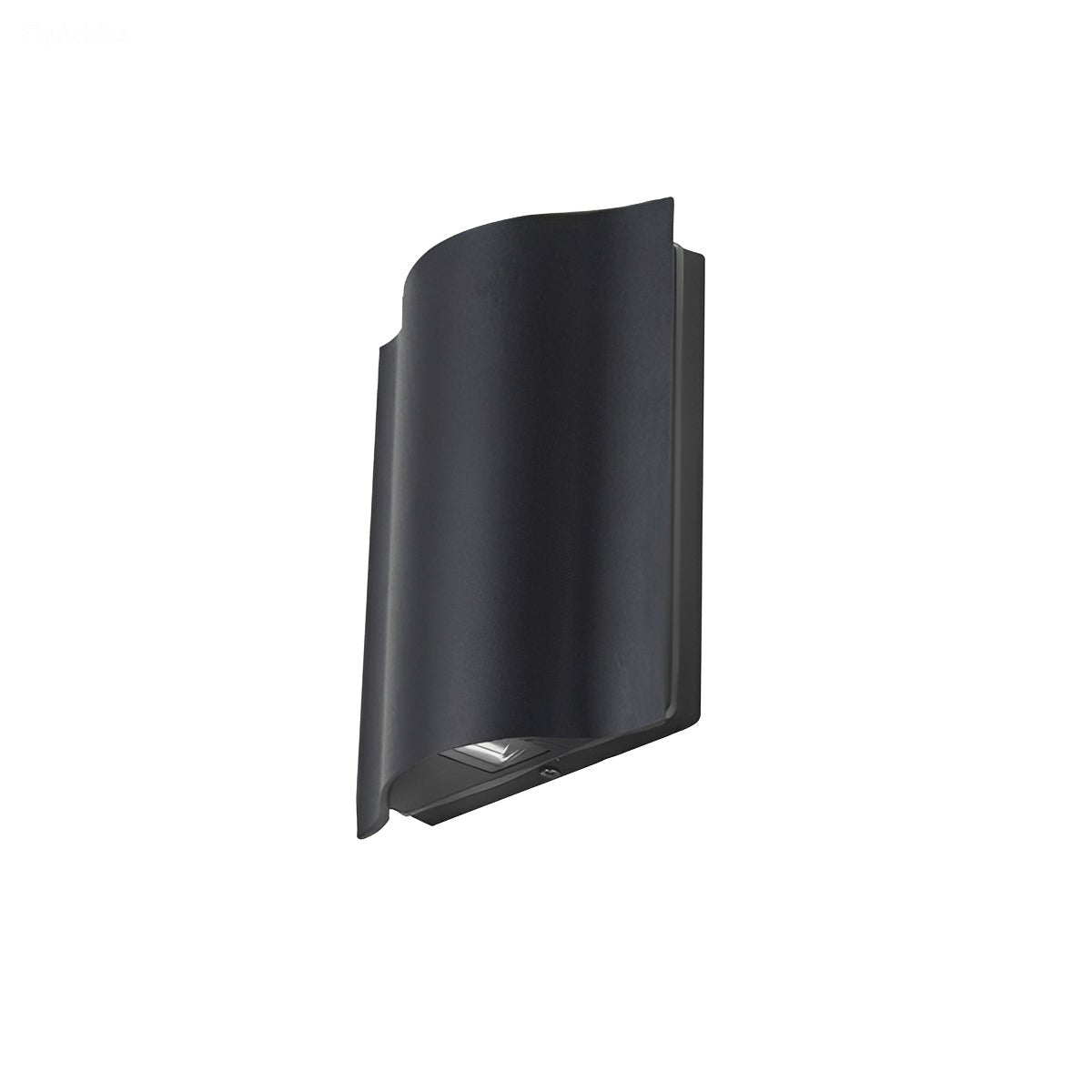 Linear outdoor wall light, waterproof up and down design, matte black aluminium