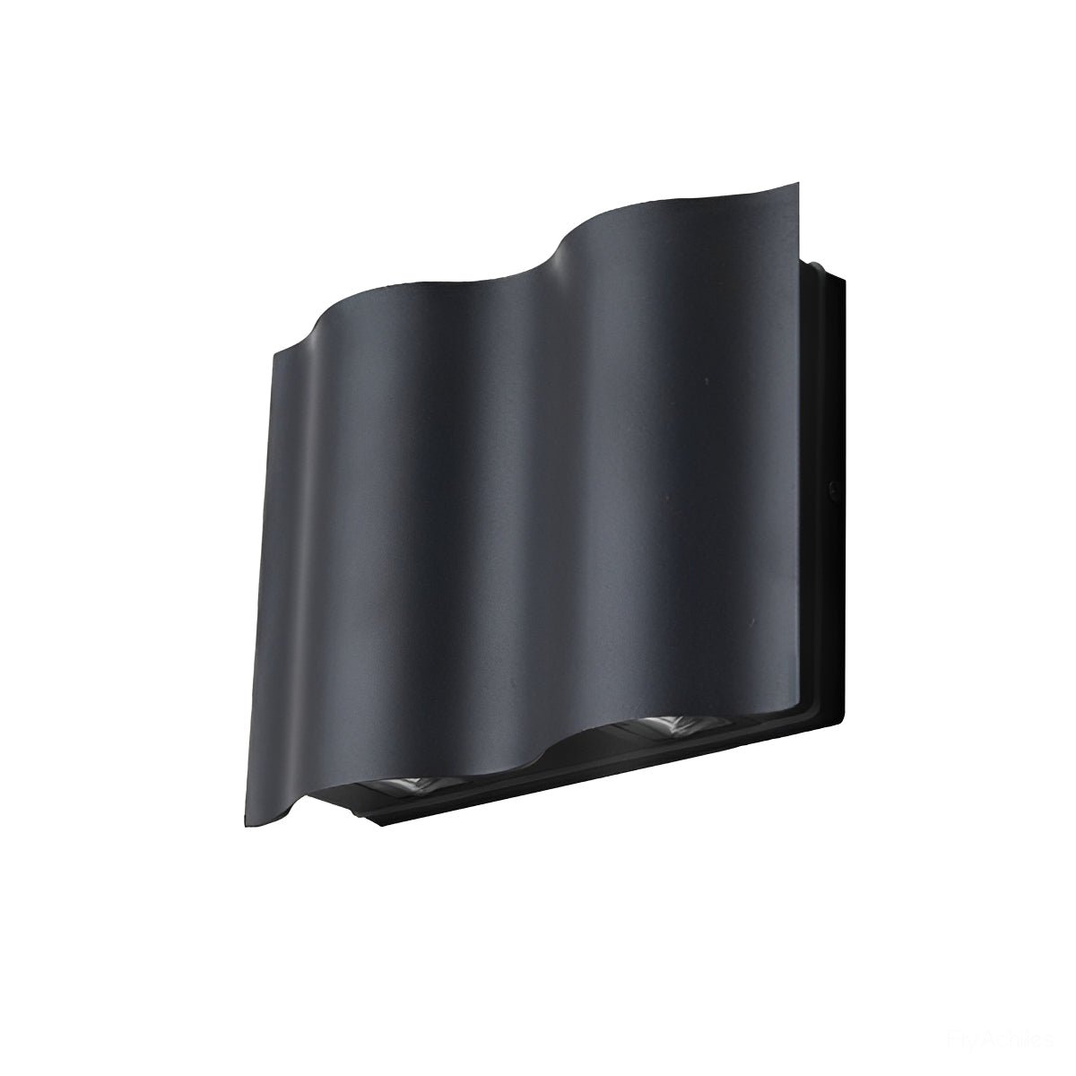 Linear outdoor wall light, waterproof up and down design, matte black aluminium