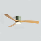 Ceiling fan light with 6-speed dimmable LED and remote control, modern Nordic style