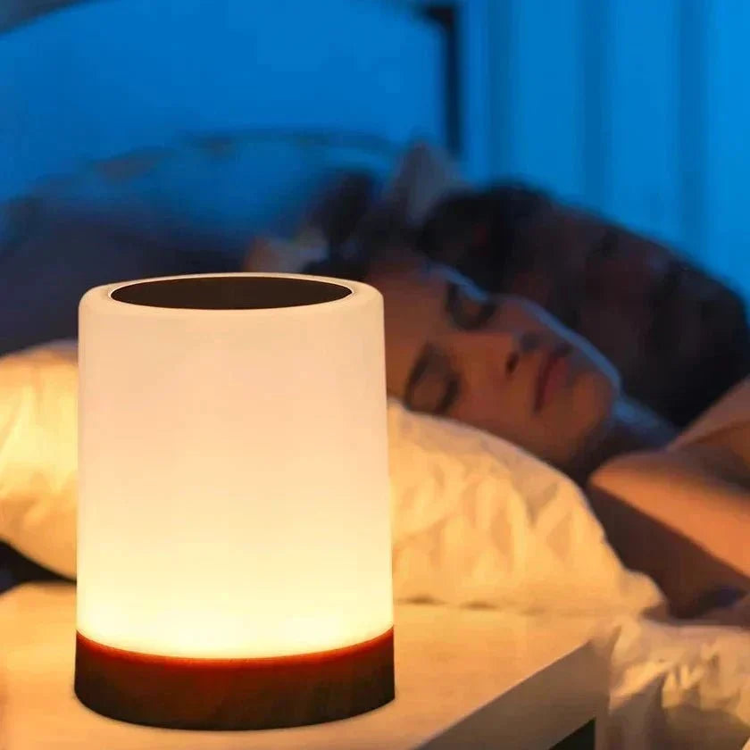 Touch Table Lamp | Rechargeable, Dimmable LED, Wood