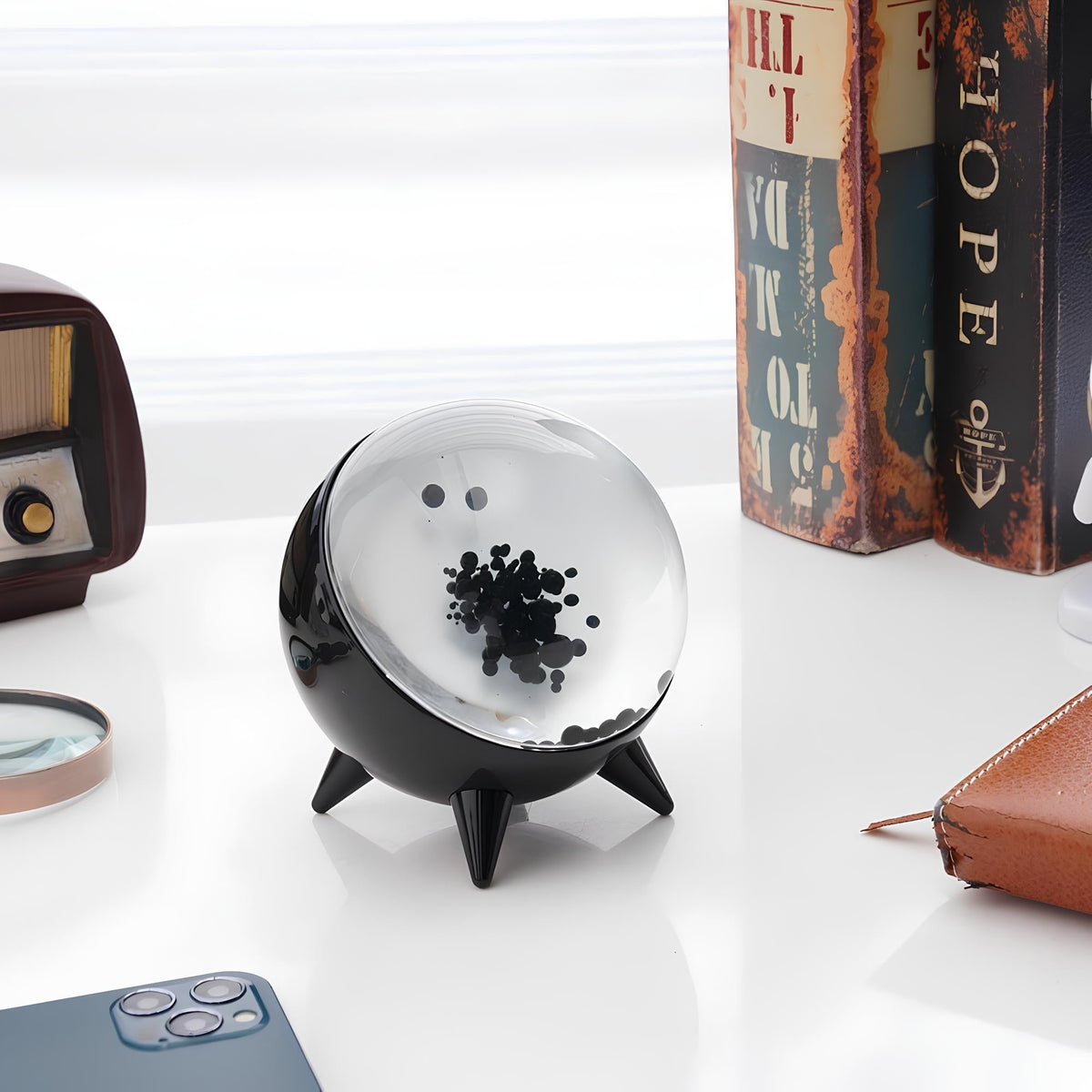 Ferrofluid display music-reactive LED art with Bluetooth connectivity and 10-hour battery