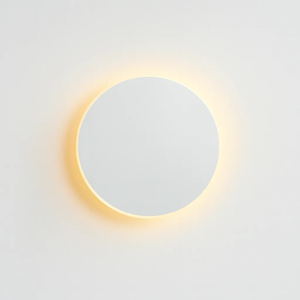 Round LED wall light modern flat disc 20cm for living room indoor