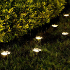 Solar paw print outdoor garden light, waterproof IP44, LED warm white glow