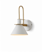 Wall lamp wall sconce 1-light with wrought iron cone shade