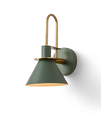 Wall lamp wall sconce 1-light with wrought iron cone shade