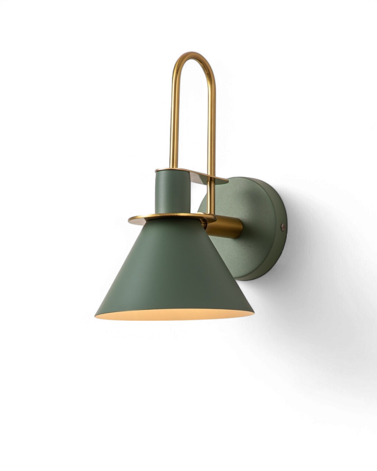 Wall lamp wall sconce 1-light with wrought iron cone shade