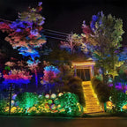 RGB LED outdoor spotlight waterproof garden landscape lighting, IP65, colour-changing