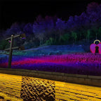 RGB LED outdoor spotlight waterproof garden landscape lighting, IP65, colour-changing